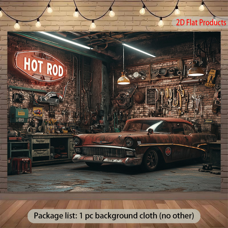 Auto Repair Shop Background - 1 fondo de pancarta de garaje