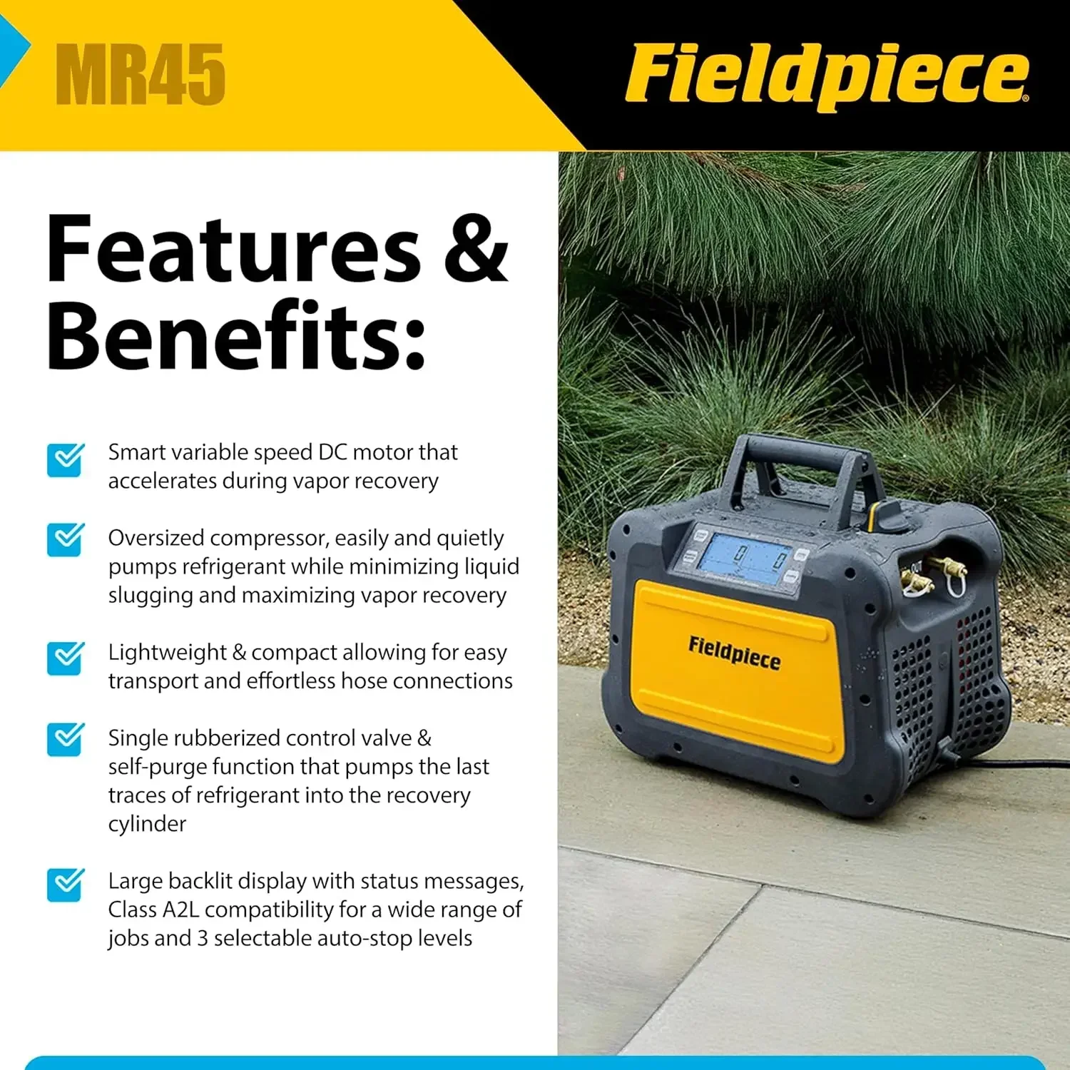 Fieldpiece - MR45 Máquina de R - Coolant Flush Machine reseña y precio