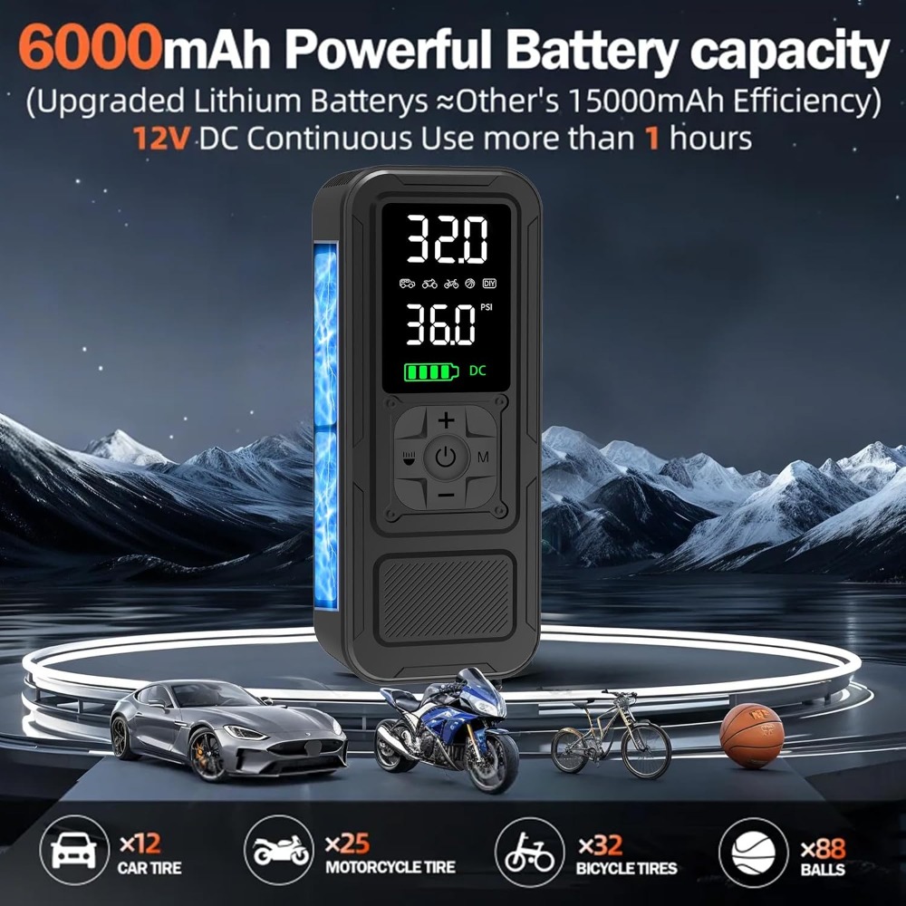 Inflador de Neumáticos Inalámb - Air Compressor reseña y precio